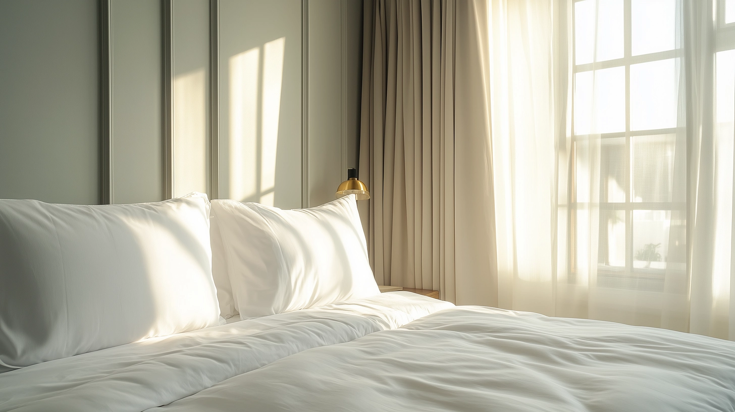 blehnardo clean bed with white sheets and 2 pillows. in the rig cd5abd72 2a49 481f b1b2 4170adf7bd08